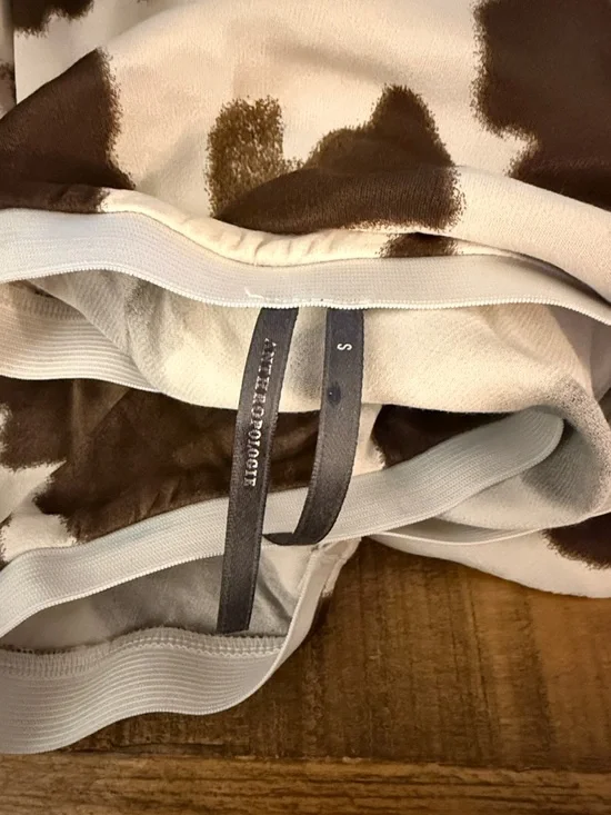 NWOT By Anthropologie The Tilda Cow Print Slip MIDI Skirt - Picture 8 of 8